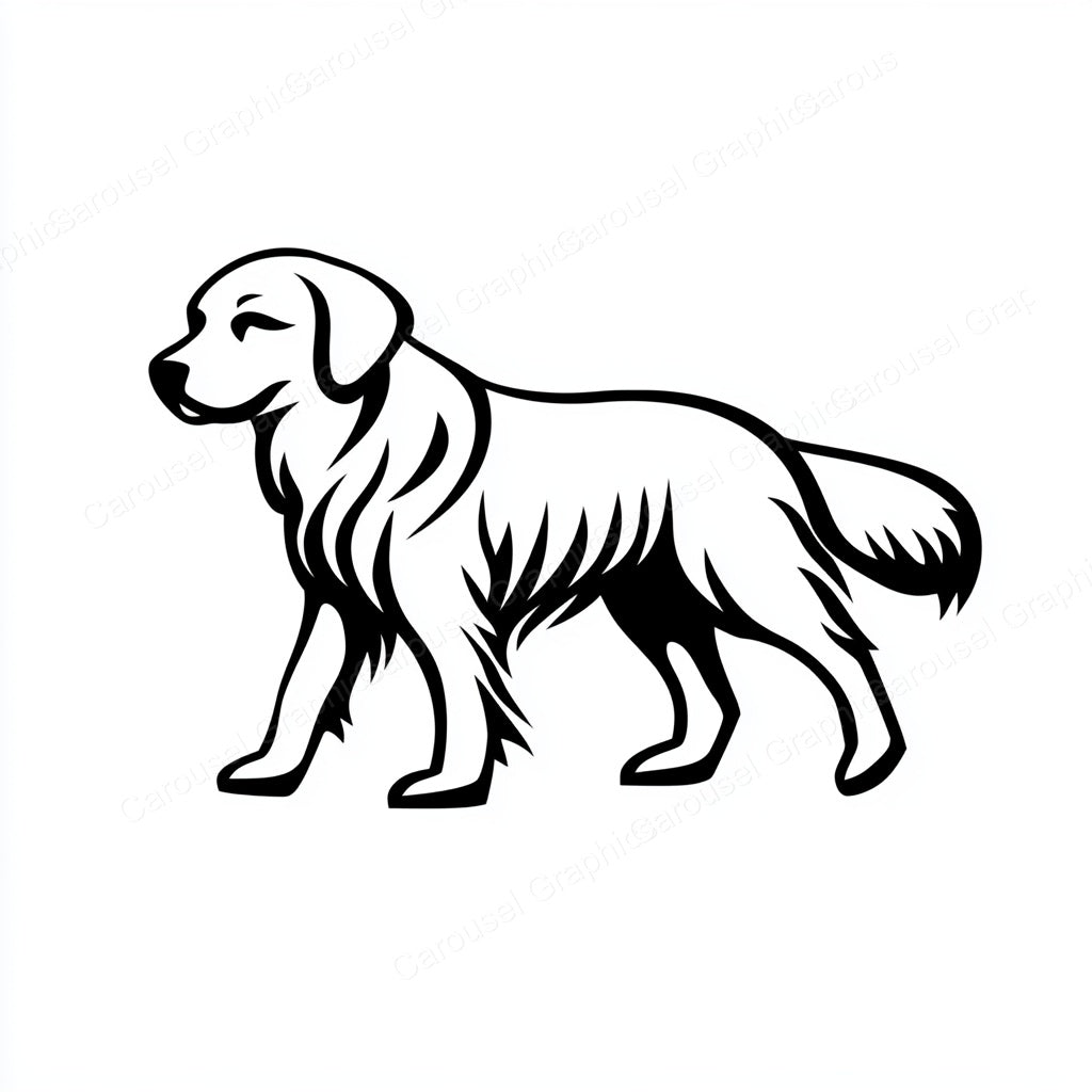 Golden Retriever Vector Graphic preview