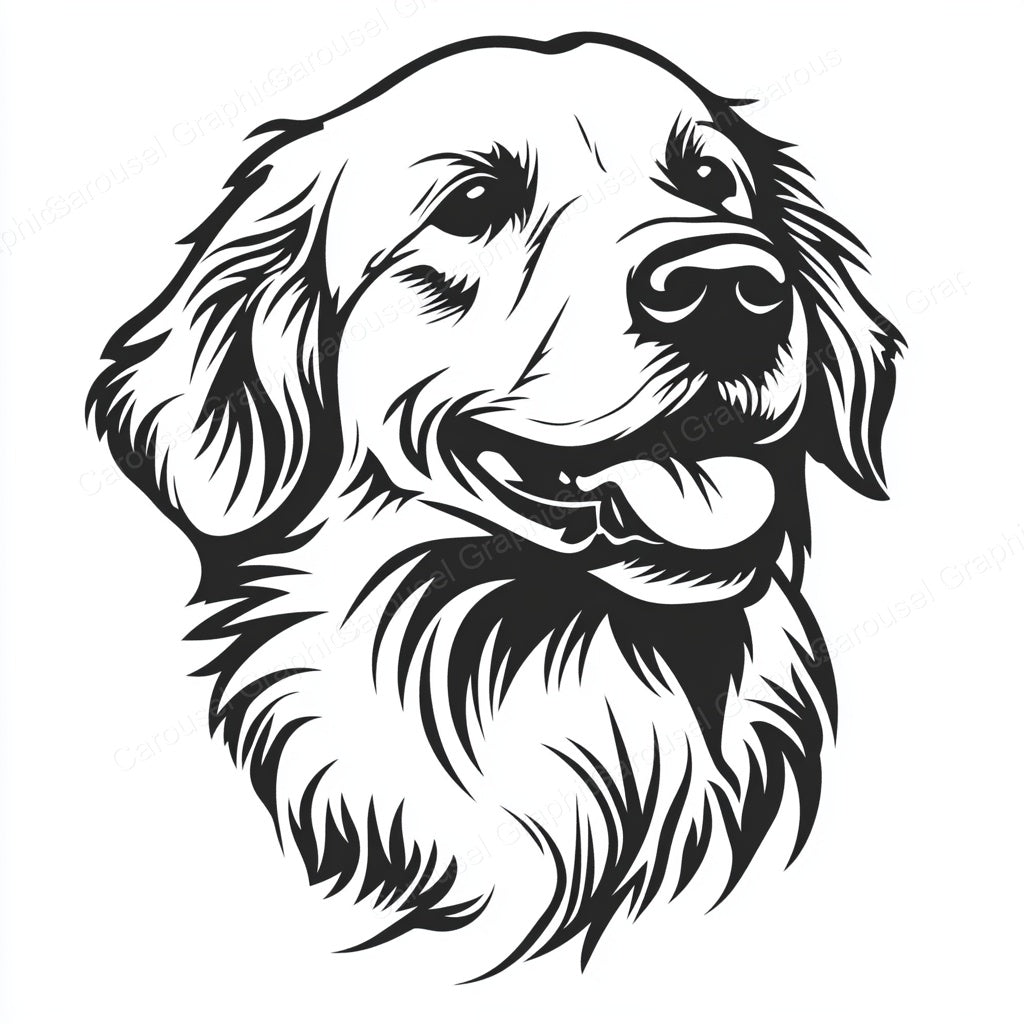 Golden Retriever Vector Graphic preview