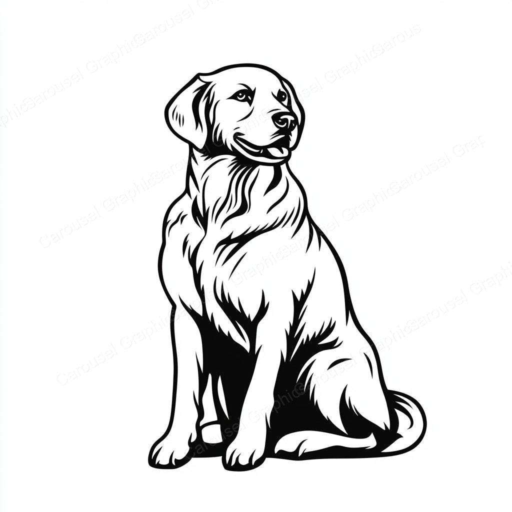 Golden Retriever Vector Graphic preview