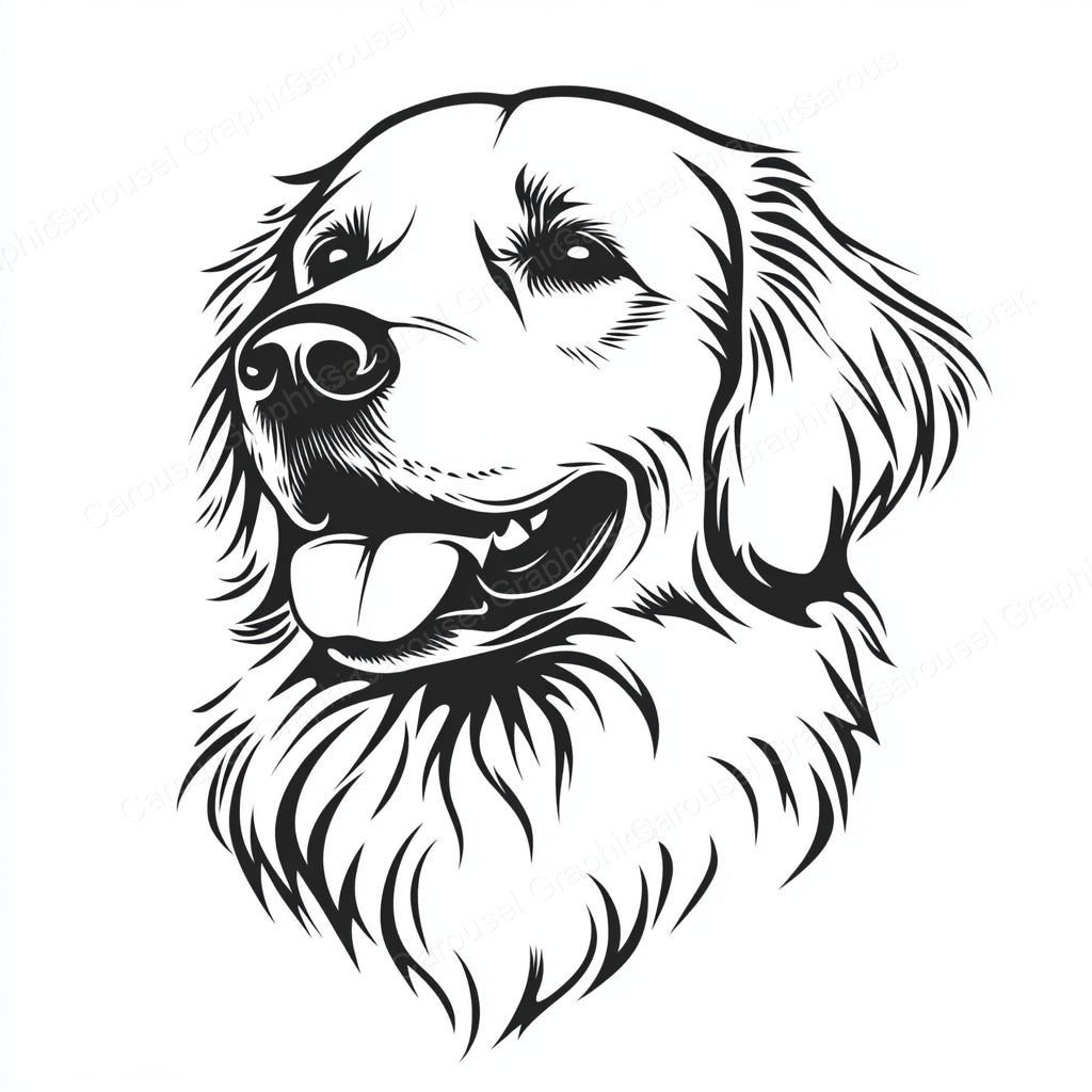 Golden Retriever Vector Graphic preview