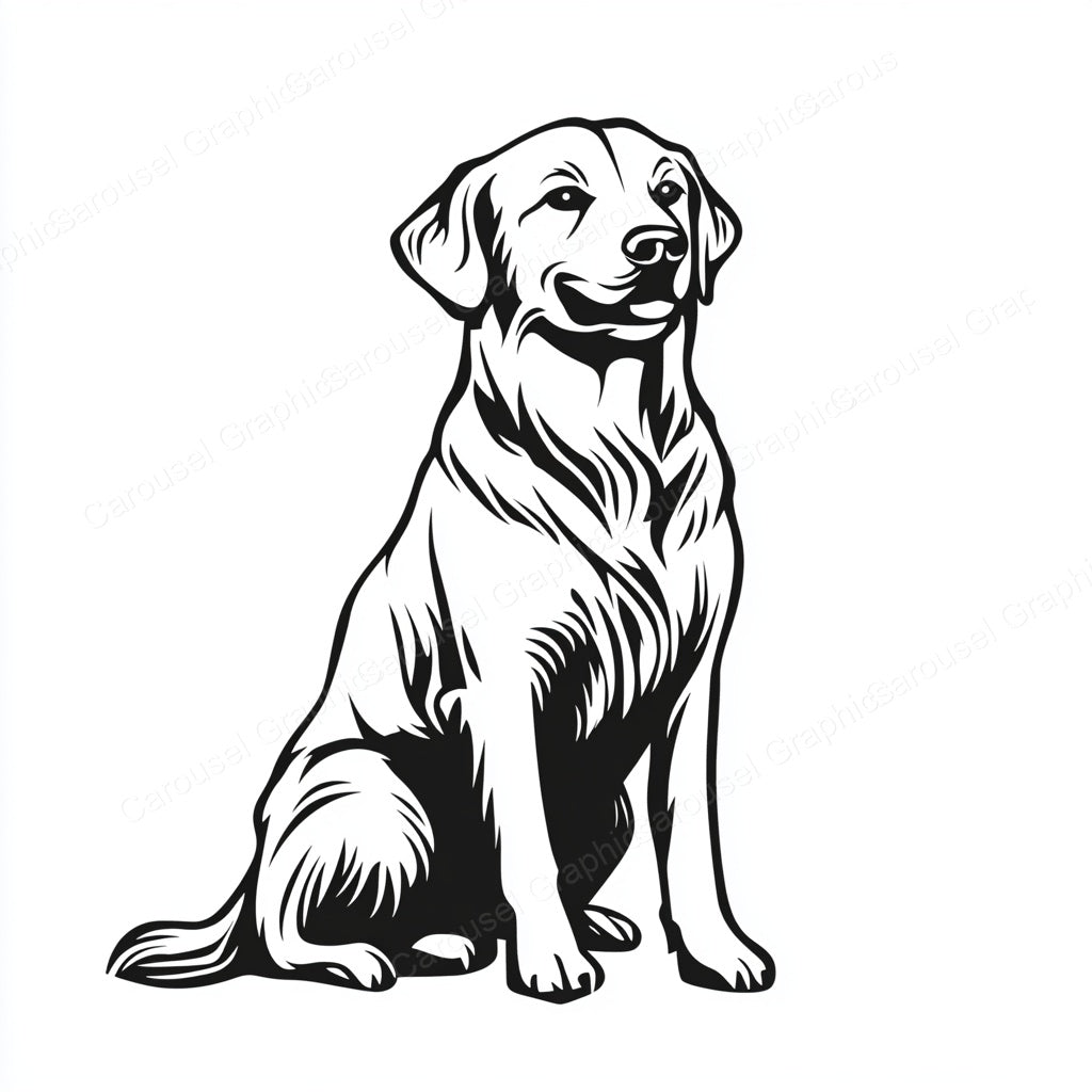 Golden Retriever Vector Graphic preview