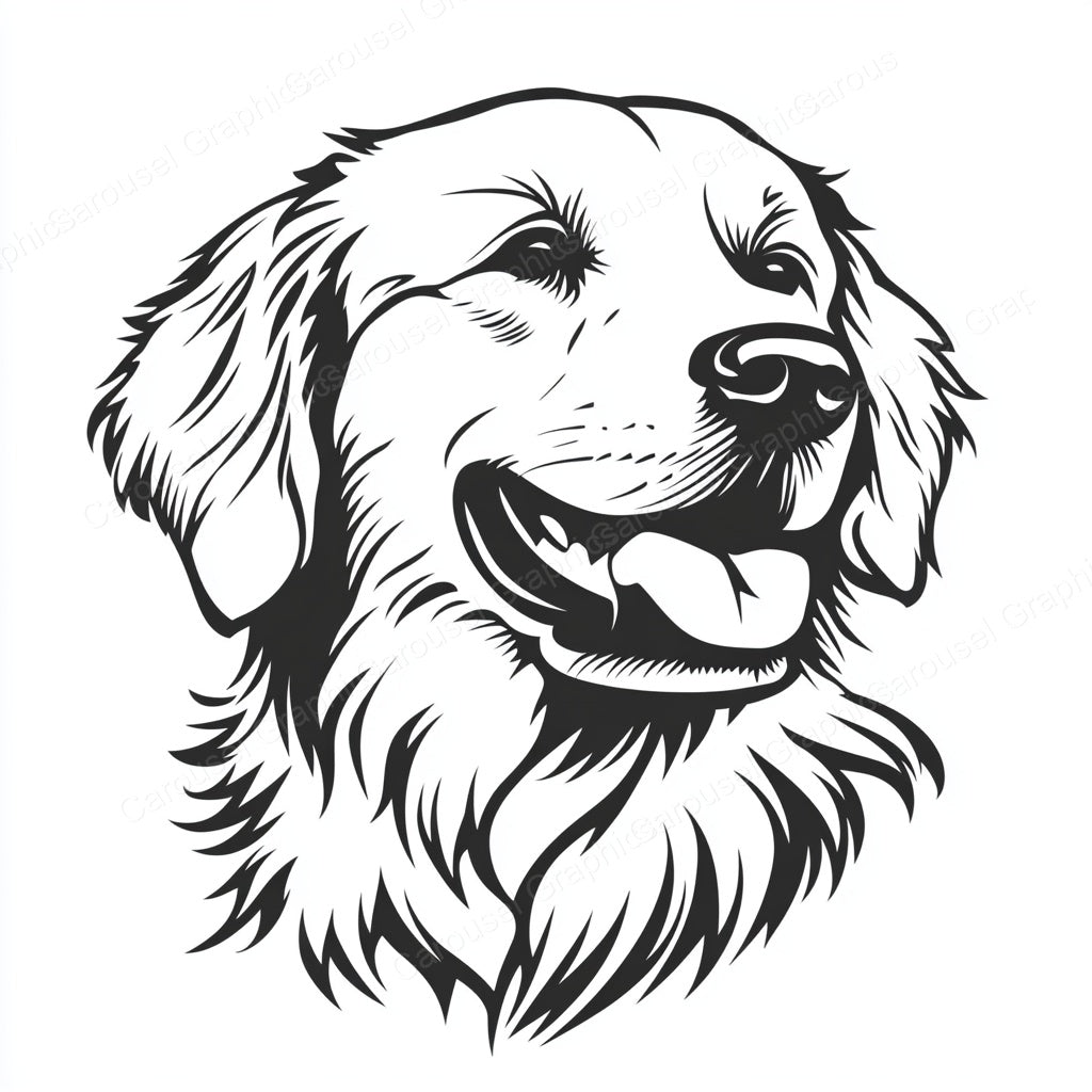 Golden Retriever Vector Graphic preview