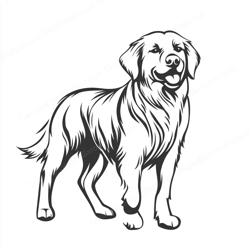 Golden Retriever Vector Graphic preview
