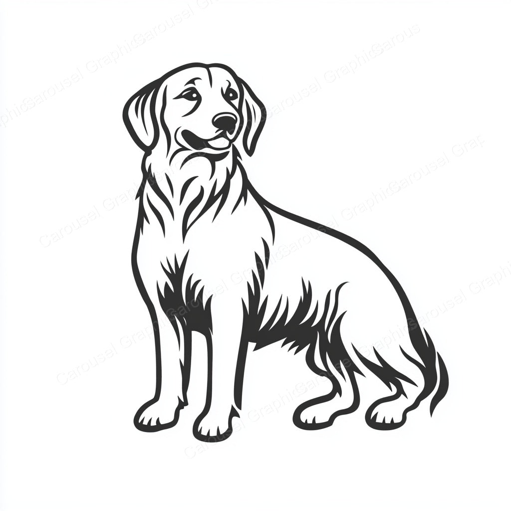 Golden Retriever Vector Graphic preview