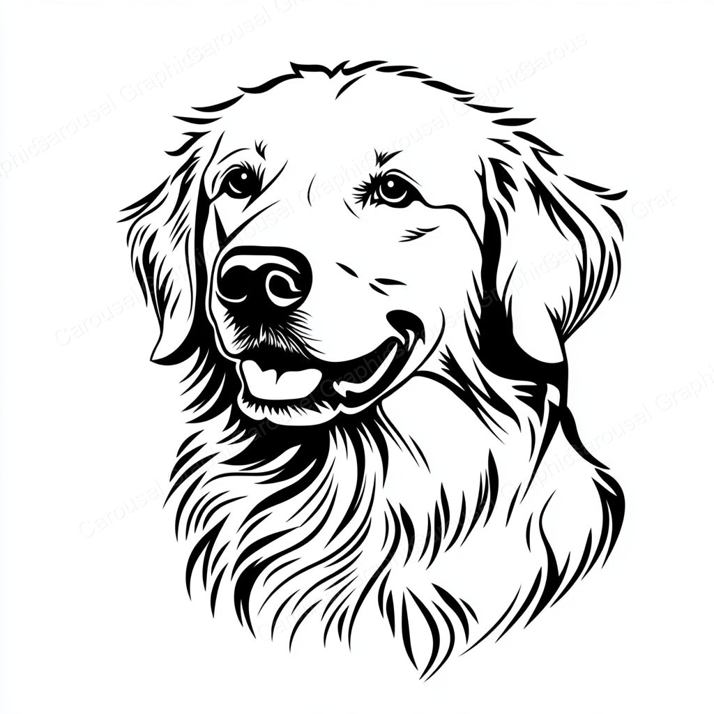 Golden Retriever Vector Graphic preview