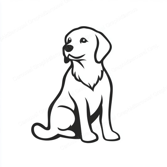 Golden Retriever Vector Graphic preview