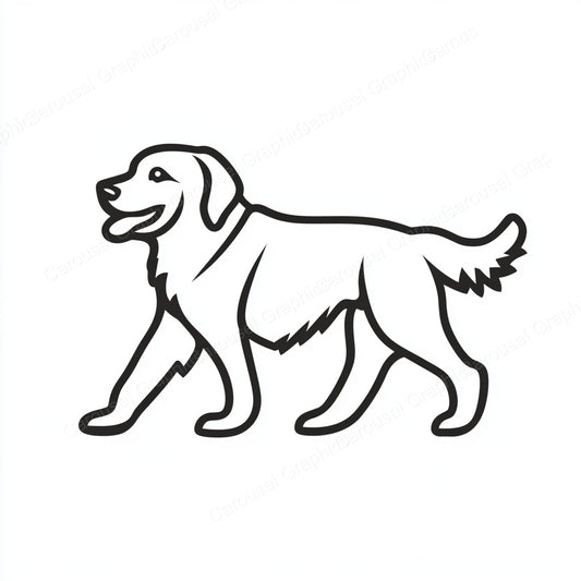 Golden Retriever Vector Graphic preview