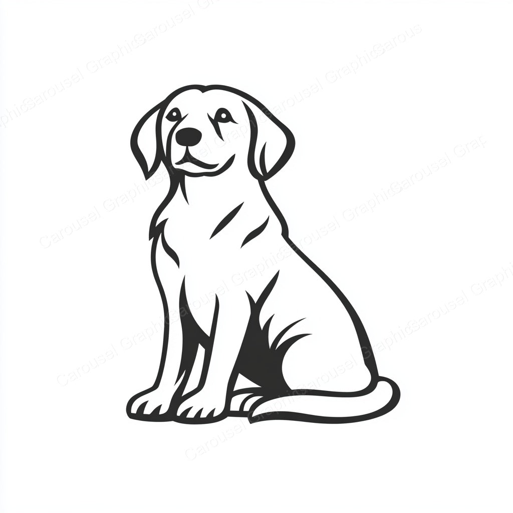 Golden Retriever Vector Graphic preview