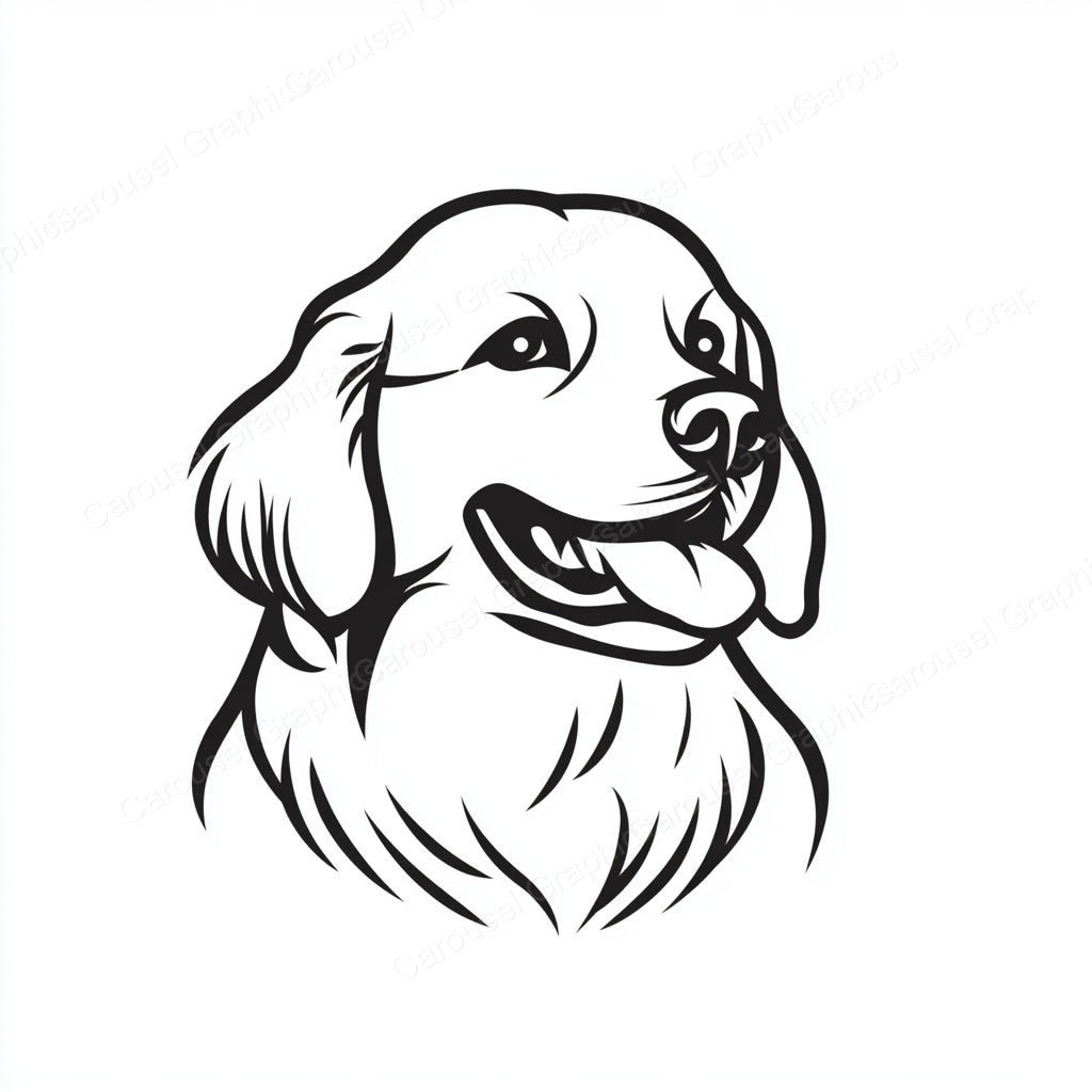 Golden Retriever Vector Graphic preview