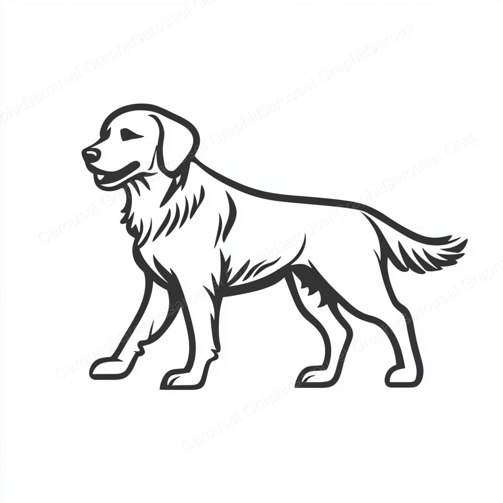 Golden Retriever Vector Graphic preview