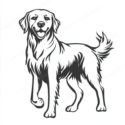 Golden Retriever Vector Graphic preview