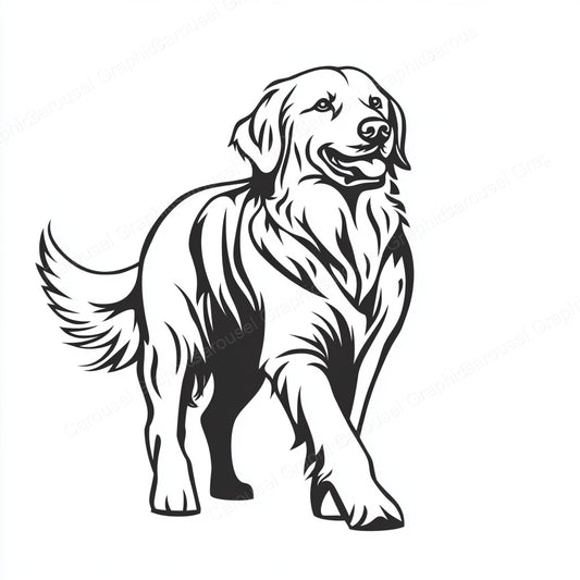 Golden Retriever Vector Graphic preview