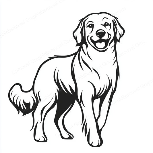 Golden Retriever Vector Graphic preview