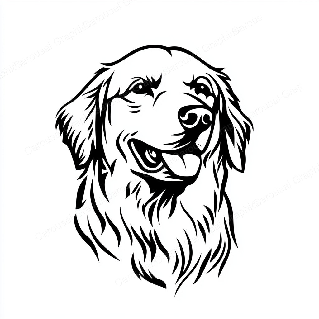 Golden Retriever Vector Graphic preview