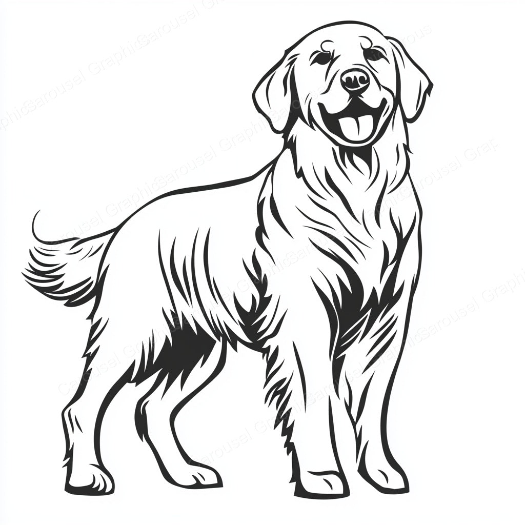 Golden Retriever Vector Graphic preview