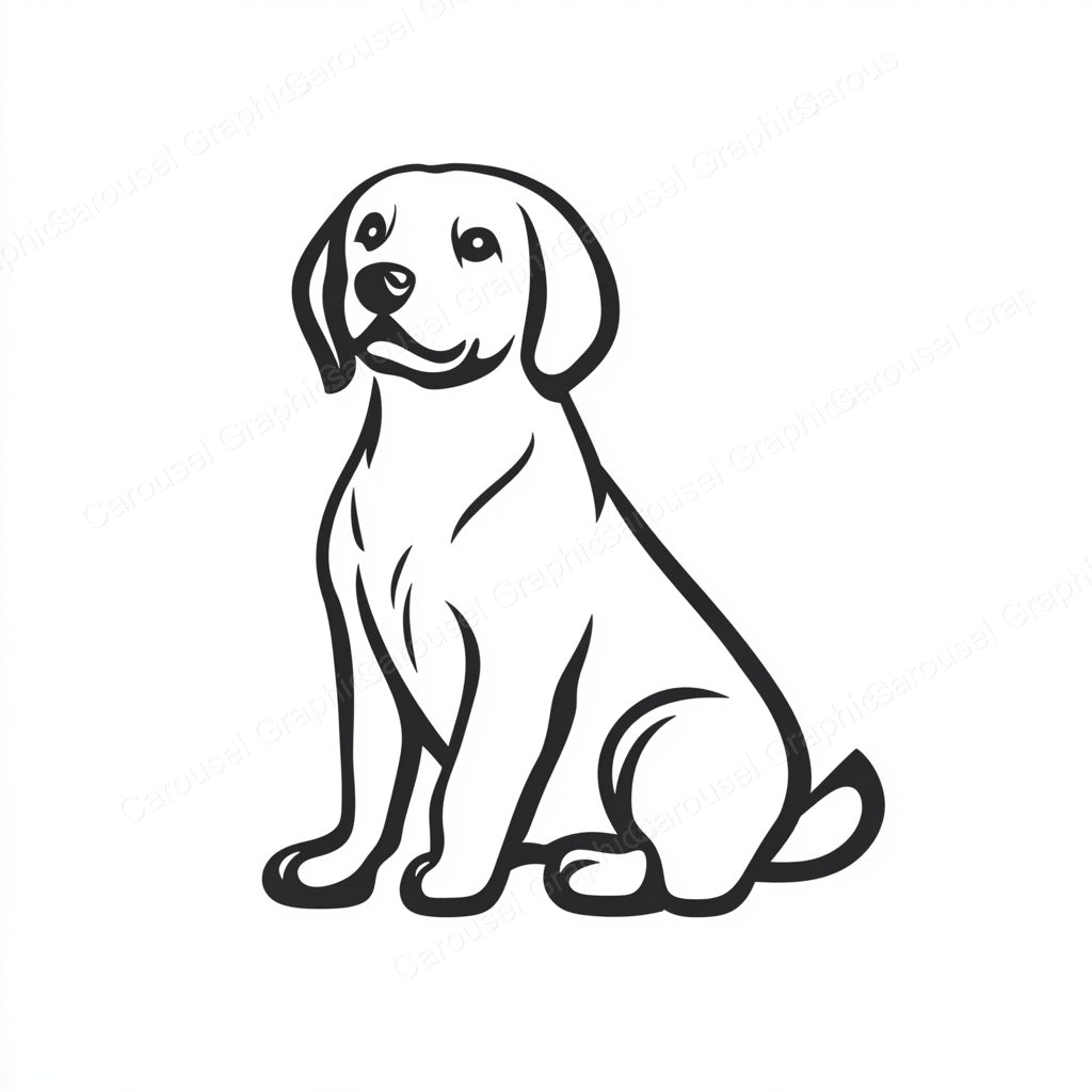 Golden Retriever Vector Graphic preview
