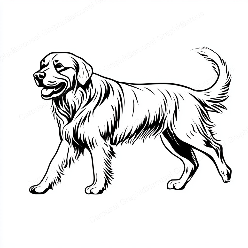 Golden Retriever Vector Graphic preview