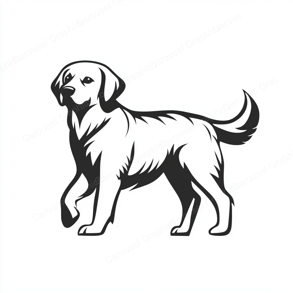 Golden Retriever Vector Graphic preview