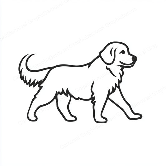 Golden Retriever Vector Graphic preview