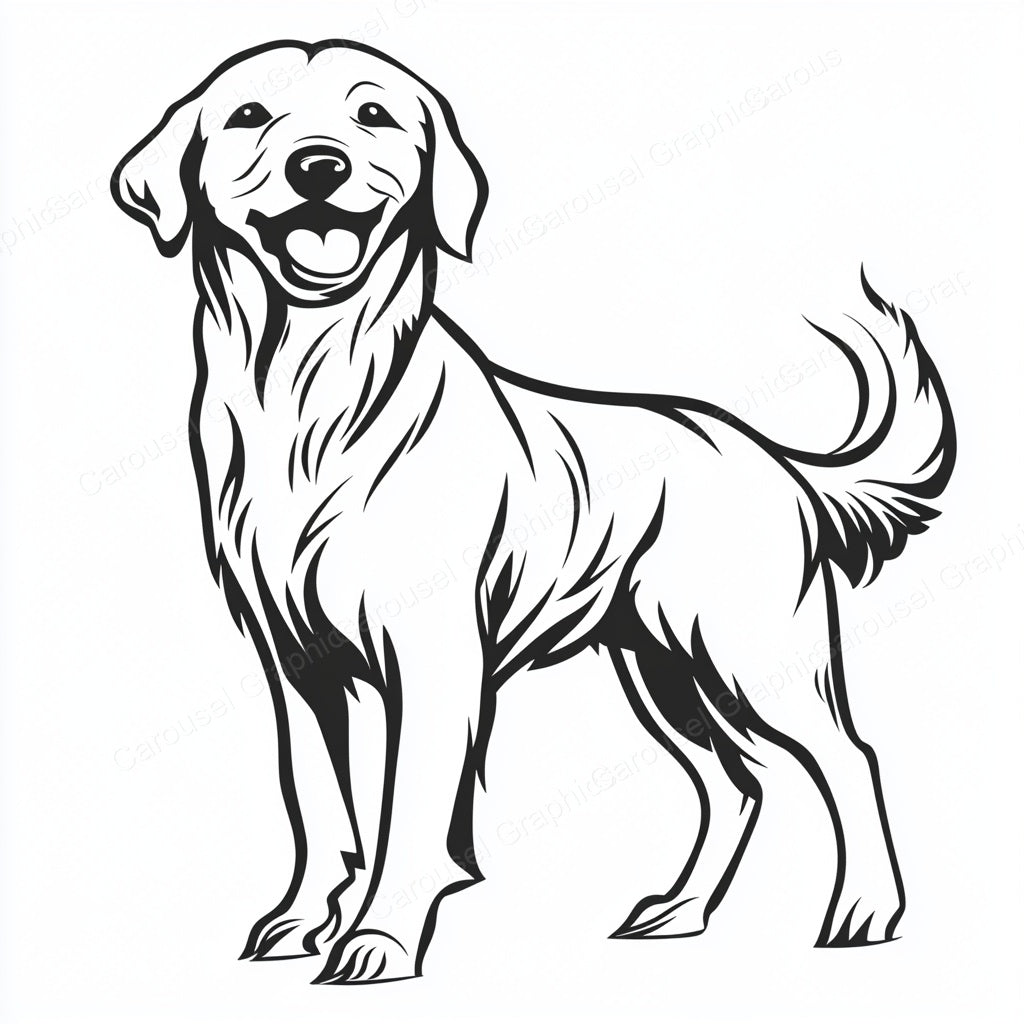 Golden Retriever Vector Graphic preview