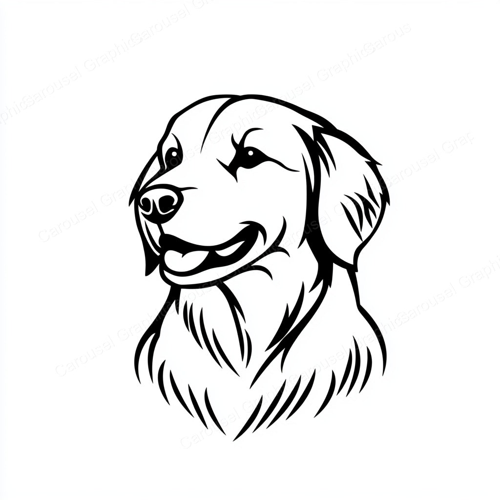 Golden Retriever Vector Graphic preview
