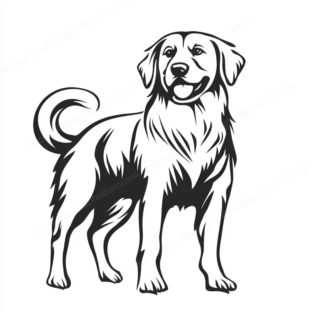 Golden Retriever Vector Graphic preview