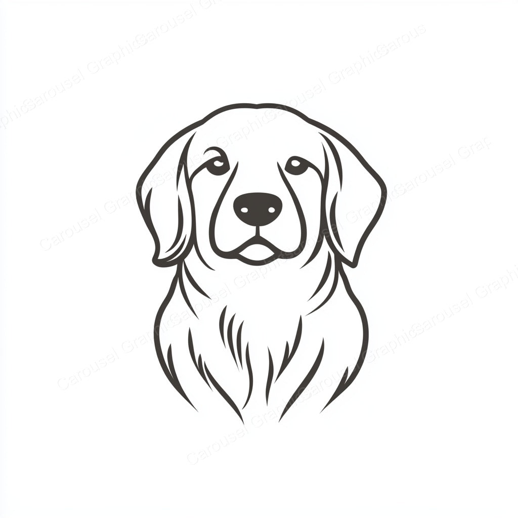 Golden Retriever Vector Graphic preview