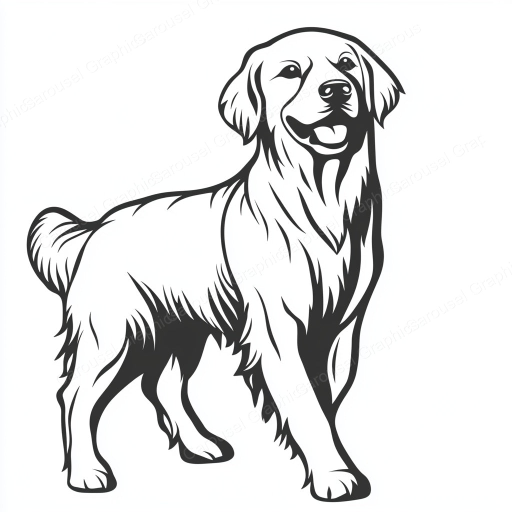 Golden Retriever Vector Graphic preview