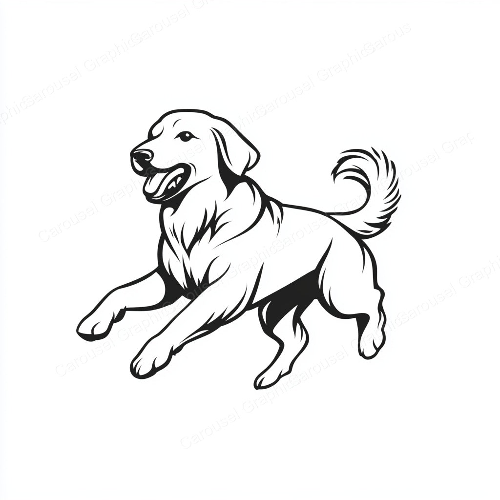 Golden Retriever Vector Graphic preview