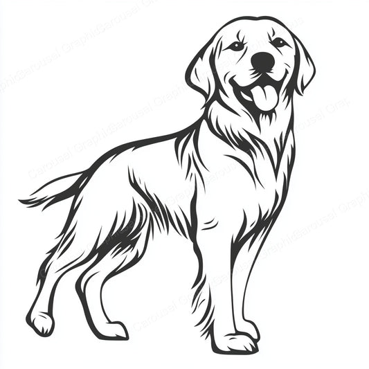 Golden Retriever Vector Graphic preview