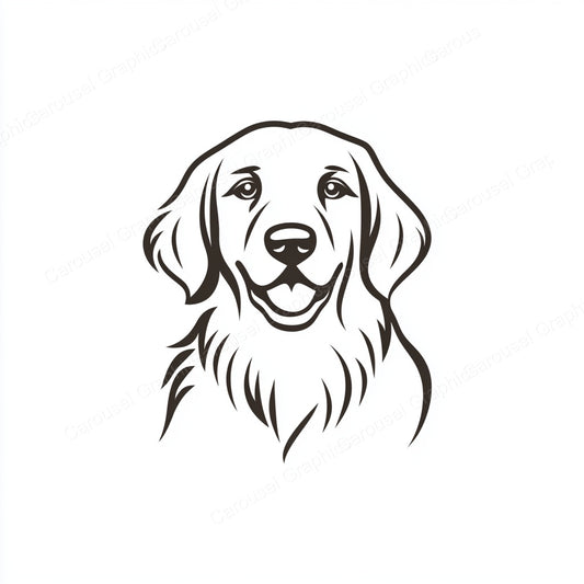 Golden Retriever Vector Graphic preview