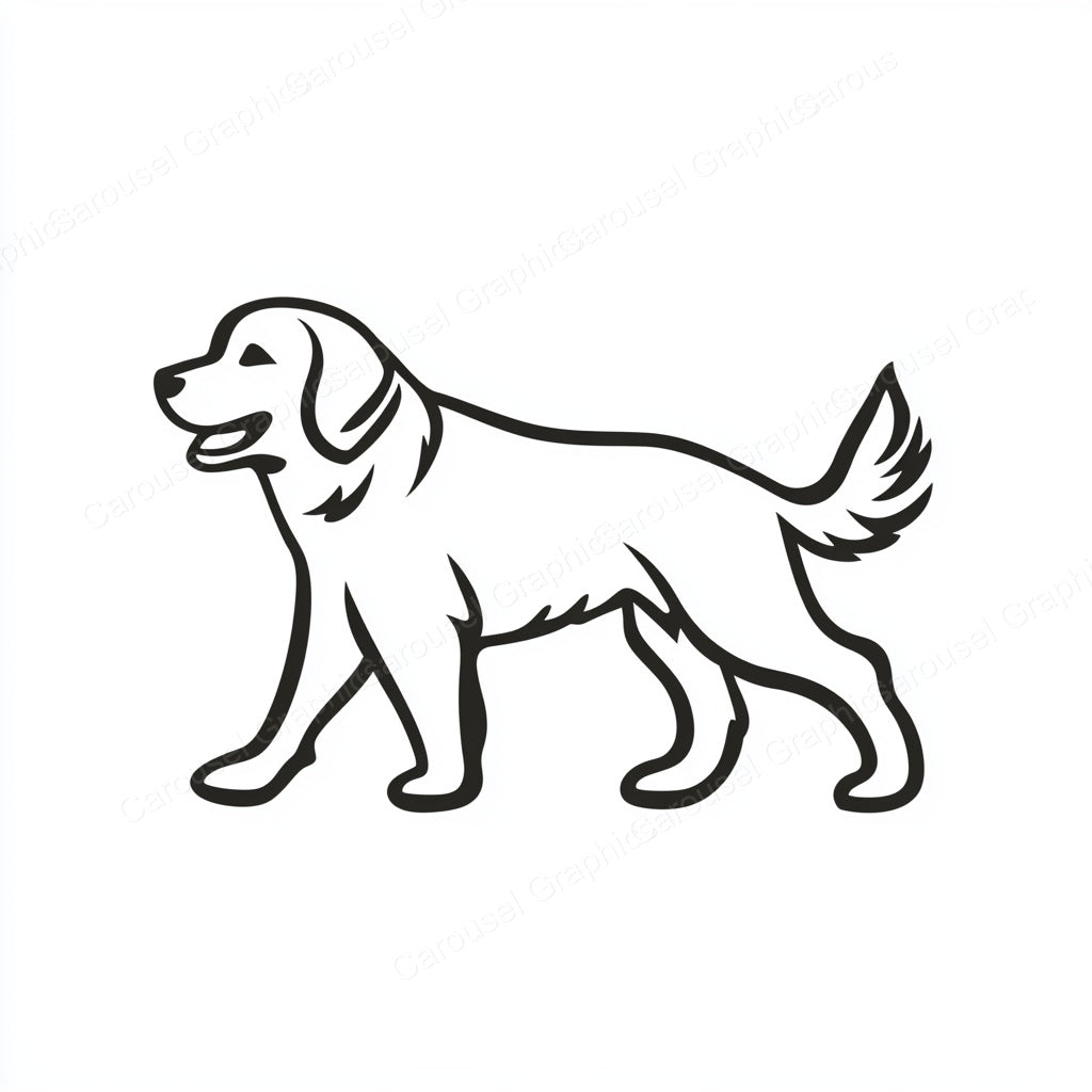 Golden Retriever Vector Graphic preview