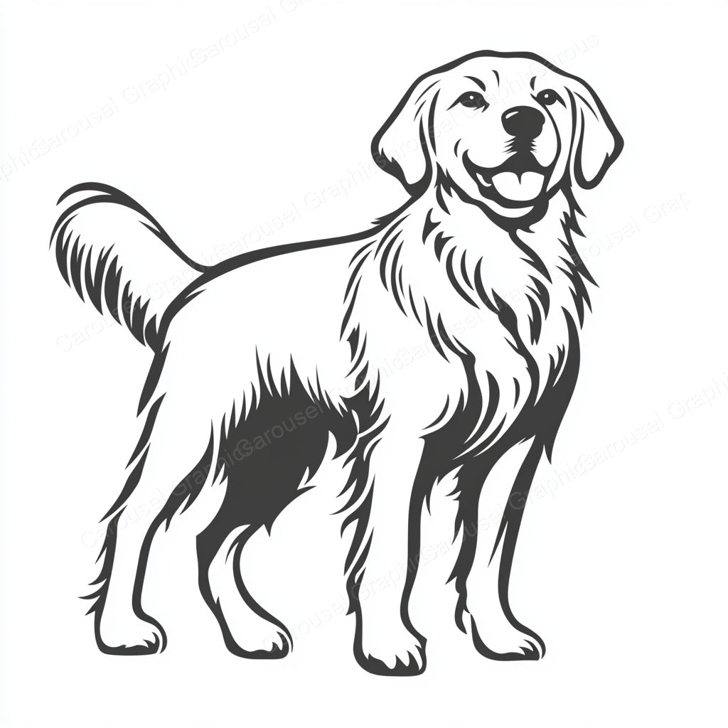 Golden Retriever Vector Graphic preview