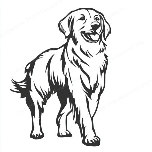 Golden Retriever Vector Graphic preview