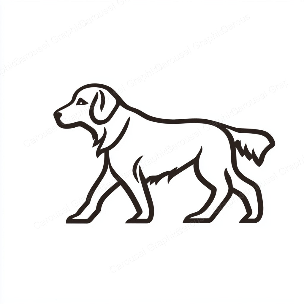 Golden Retriever Vector Graphic preview