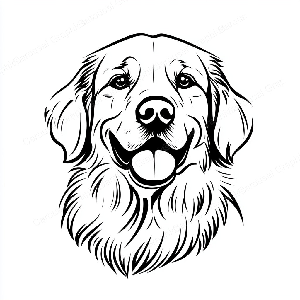 Golden Retriever Vector Graphic preview
