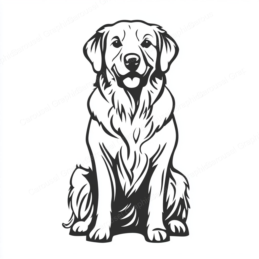 Golden Retriever Vector Graphic preview