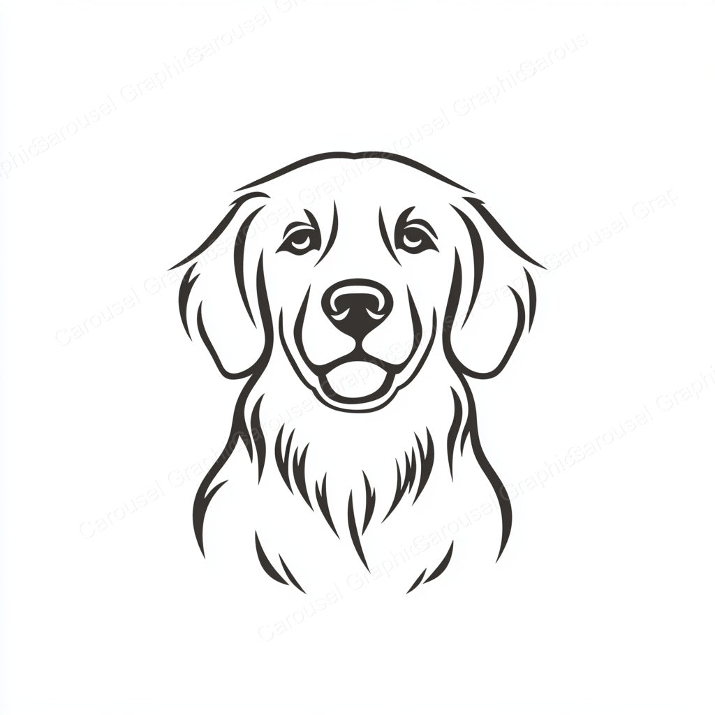 Golden Retriever Vector Graphic preview