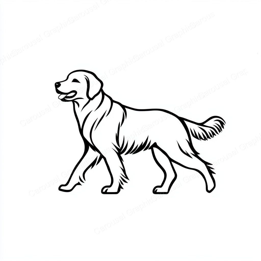 Golden Retriever Vector Graphic preview