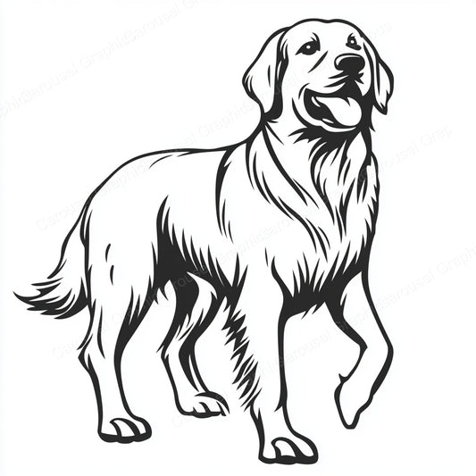 Golden Retriever Vector Graphic preview