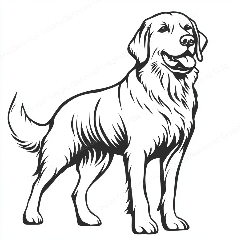 Golden Retriever Vector Graphic preview