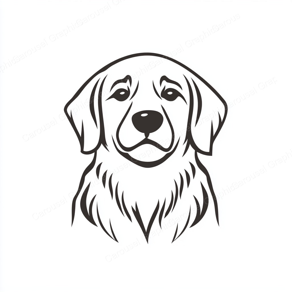 Golden Retriever Vector Graphic preview