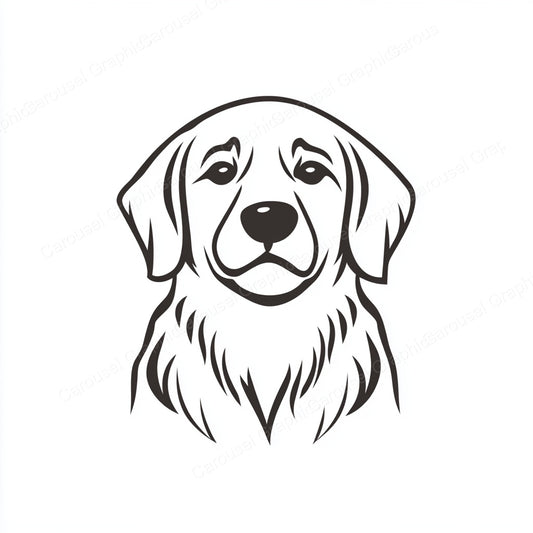 Golden Retriever Vector Graphic preview