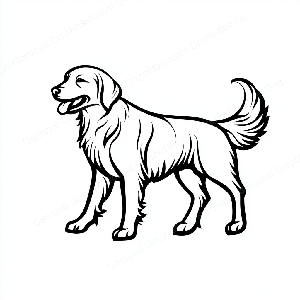 Golden Retriever Vector Graphic preview