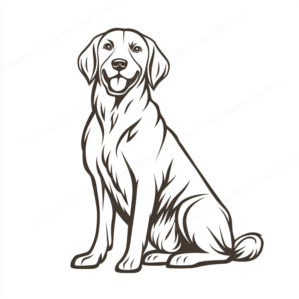 Golden Retriever Vector Graphic preview