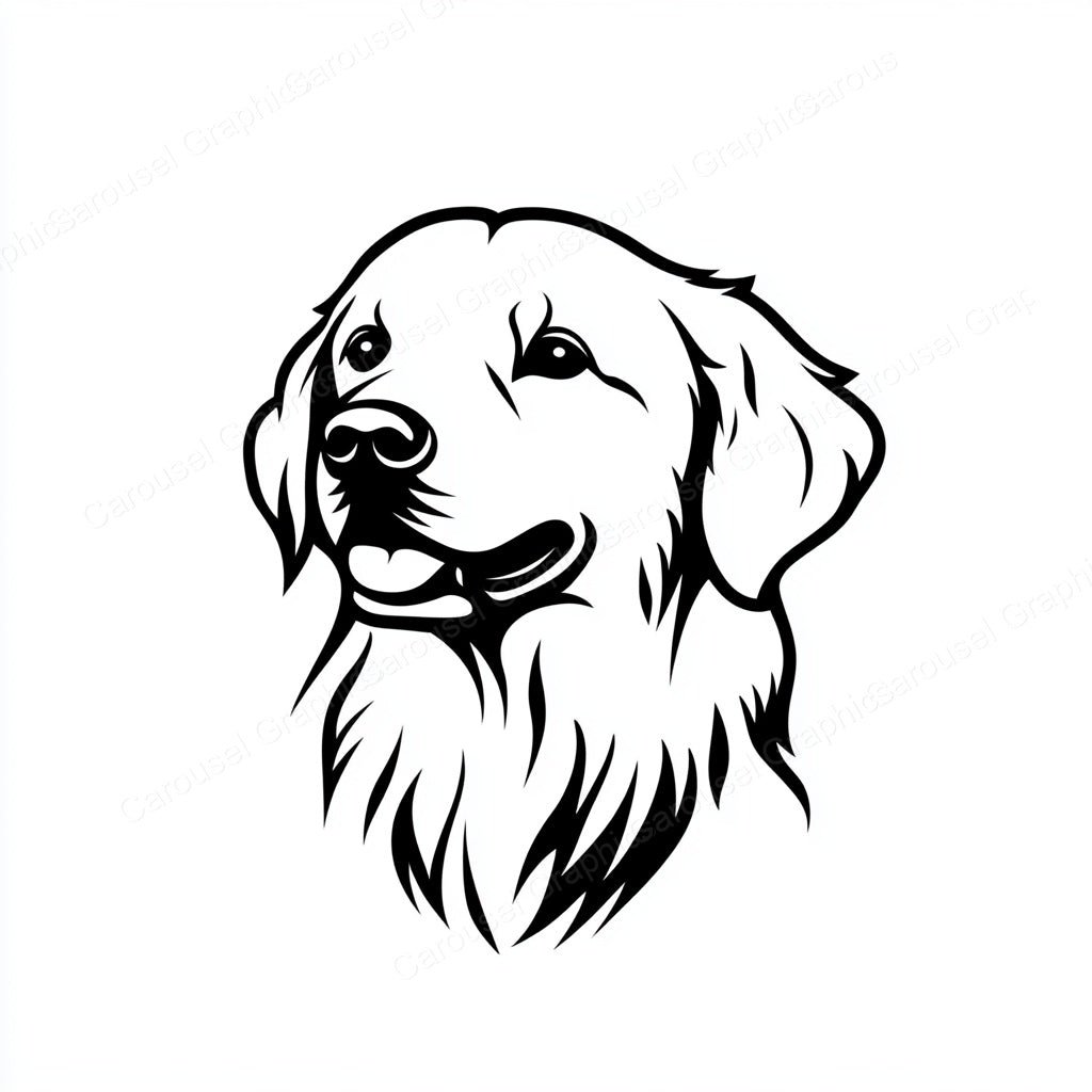 Golden Retriever Vector Graphic preview