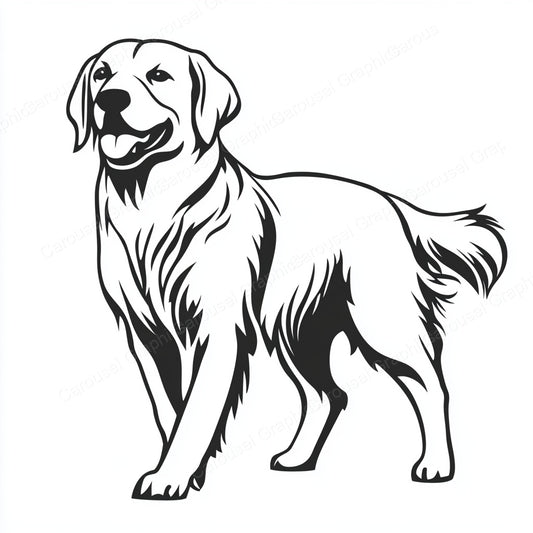 Golden Retriever Vector Graphic preview