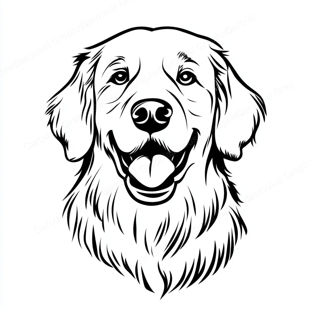 Golden Retriever Vector Graphic preview