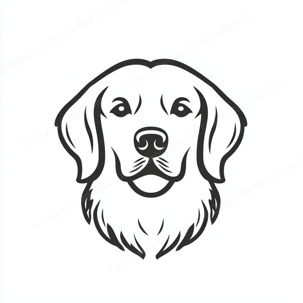 Golden Retriever Vector Graphic preview