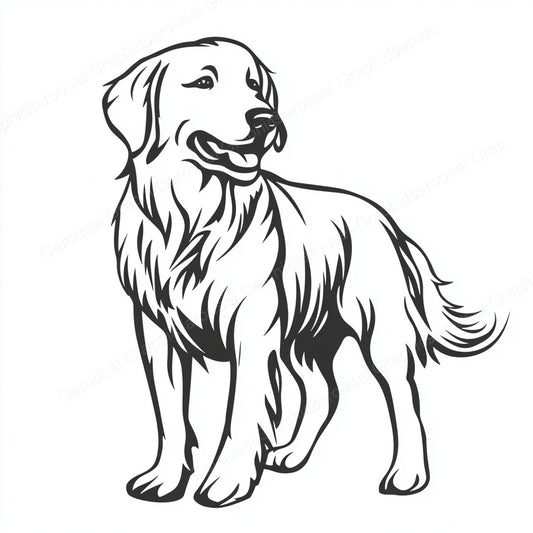 Golden Retriever Vector Graphic preview